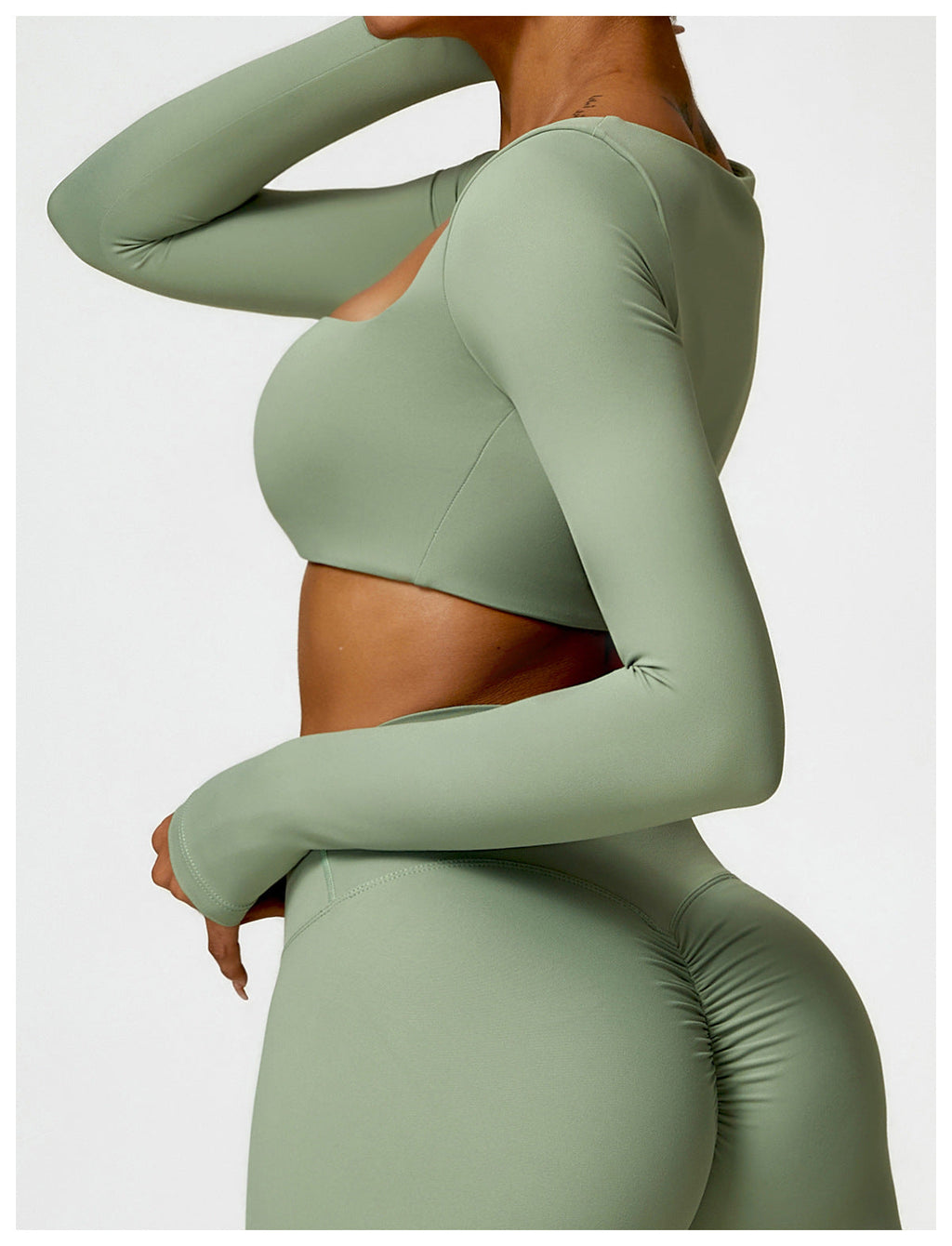 Womens Yoga 78%Nylon 22%spandex Long Sleeve Shirts Z-8518