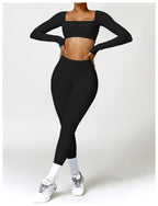Womens Yoga 78%Nylon 22%spandex Long Sleeve Shirts Z-8518