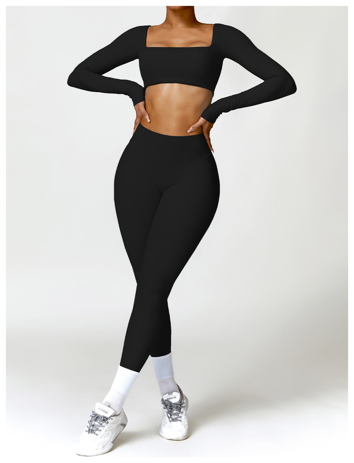 Womens Yoga 78%Nylon 22%spandex Long Sleeve Shirts Z-8518