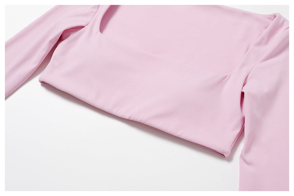 Womens Yoga 78%Nylon 22%spandex Long Sleeve Shirts Z-8518