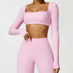 Womens Yoga 78%Nylon 22%spandex Long Sleeve Shirts Z-8518