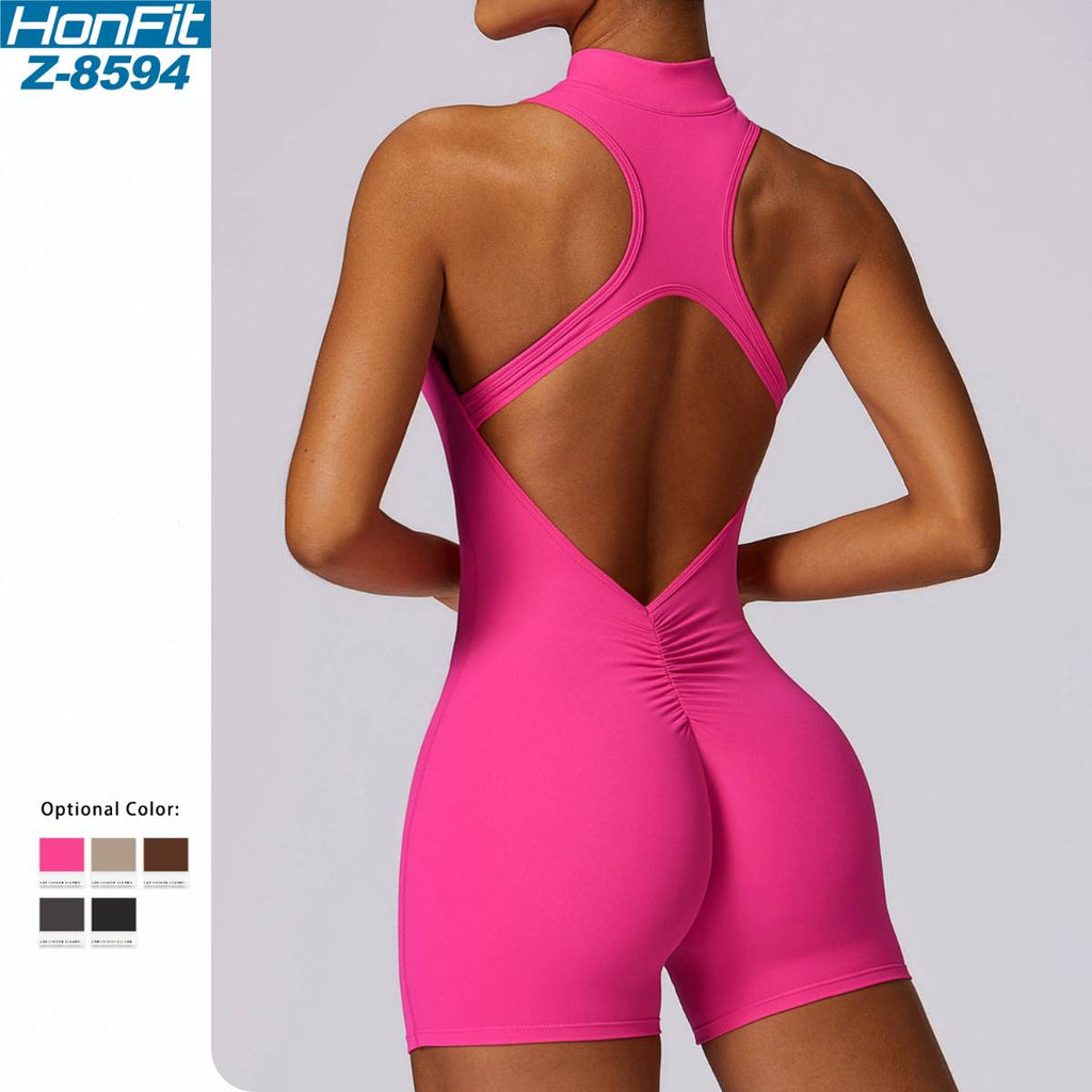 Womens Yoga Workout 78% nylon 22% spandex Bodysuit Z-8594 print logo 20