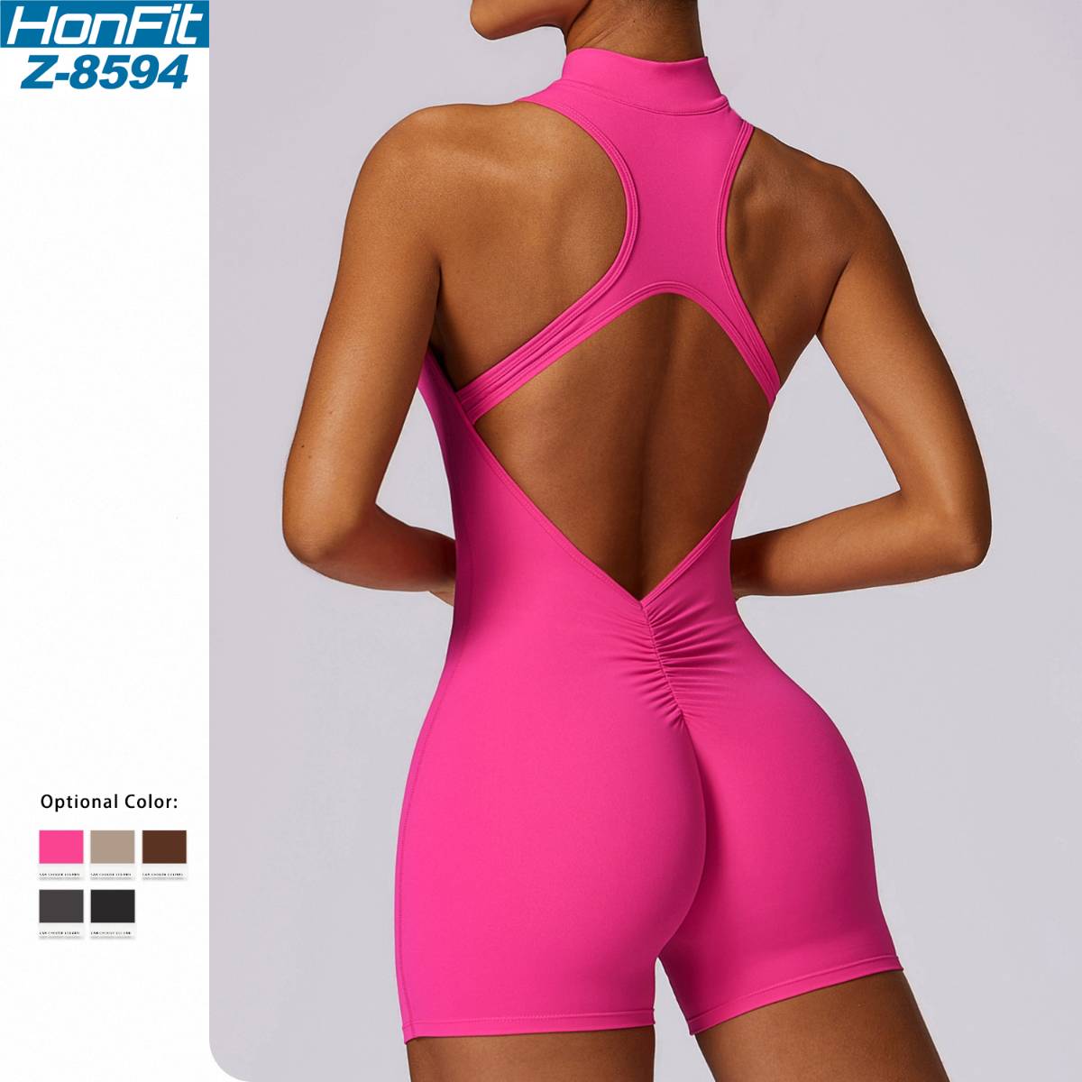 Womens Yoga Workout 78% nylon 22% spandex Bodysuit Z-8594 print logo 20