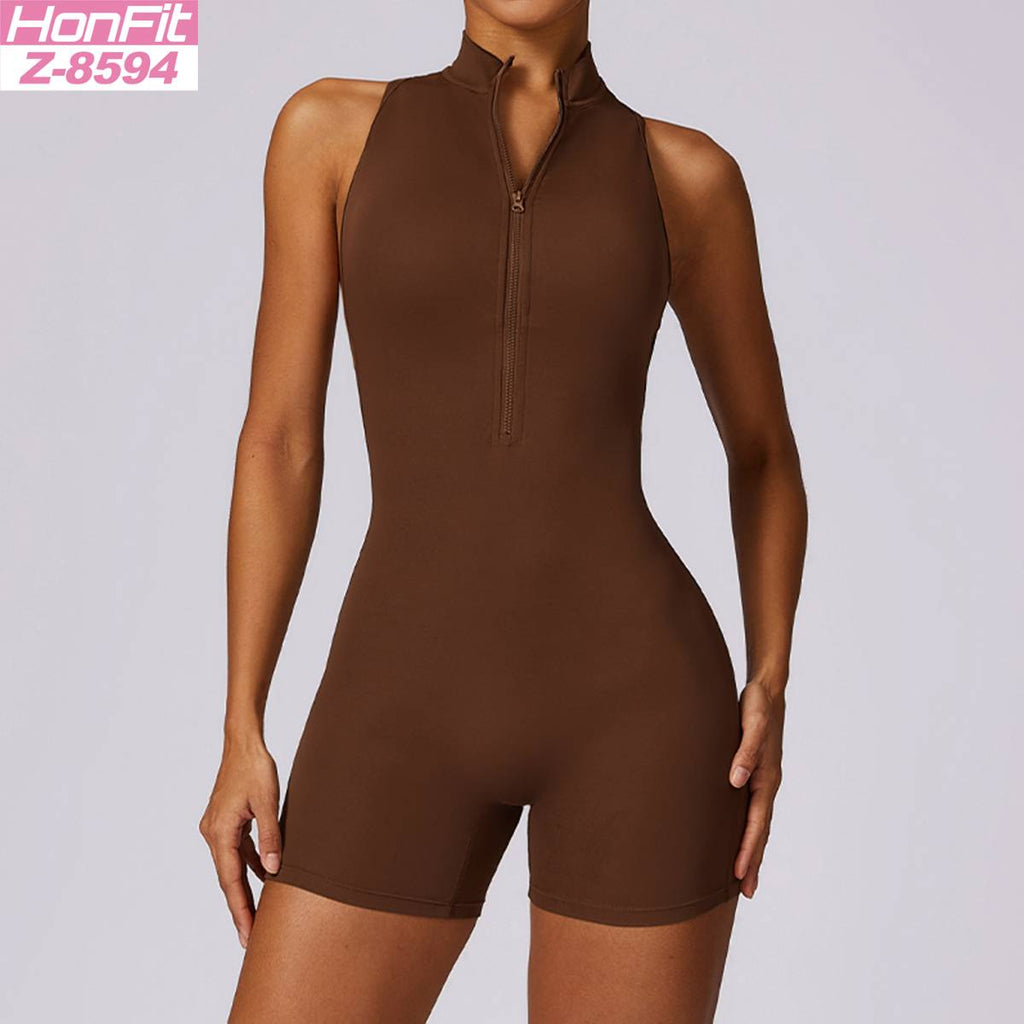 Womens Yoga Workout 78% nylon 22% spandex Bodysuit Z-8594 print logo 24