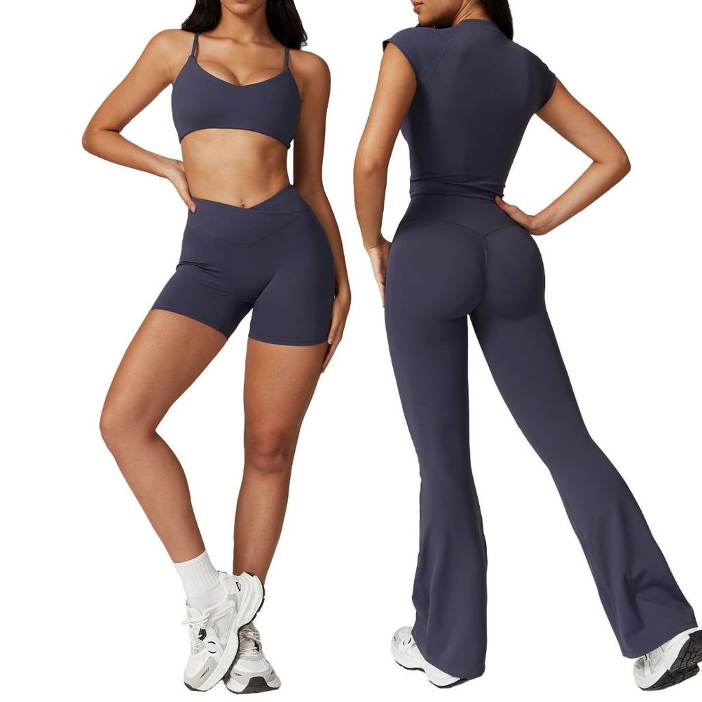 Womens Gym Workout 75%nylon 25%spandex Yoga Set Z-8799 Set print logo 29