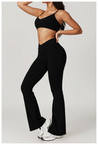 Womens Gym Workout 75%nylon 25%spandex Yoga Set Z-8799 - leggings print logo 44