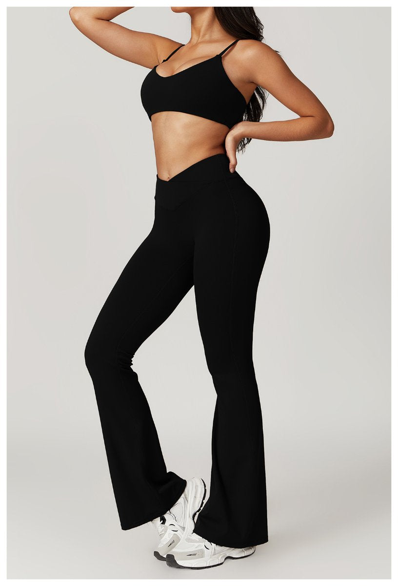 Womens Gym Workout 75%nylon 25%spandex Yoga Set Z-8799 - leggings print logo 44