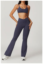 Womens Gym Workout 75%nylon 25%spandex Yoga Set Z-8799 - leggings print logo 25