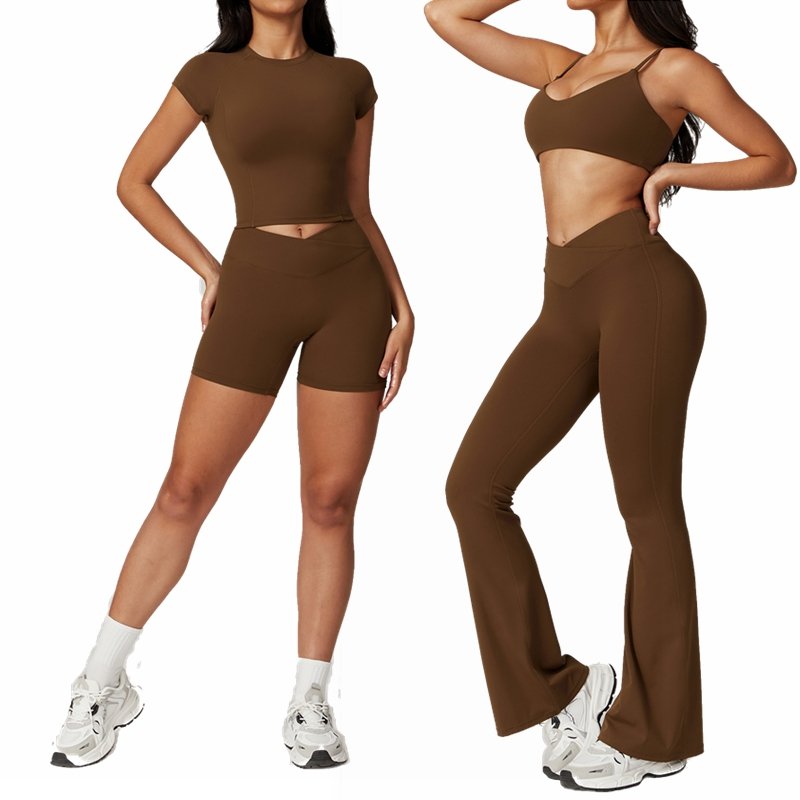 Womens Gym Workout 75%nylon 25%spandex Yoga Set Z-8799 Set print logo 27