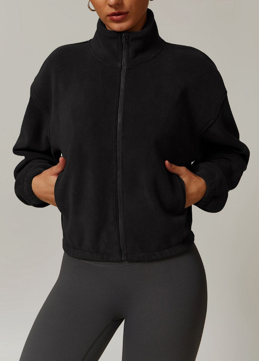 Womens Casual Cropped 95% polyester 5% spandex Jacket Z-8921 print logo 44