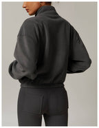 Womens Casual Cropped 95% polyester 5% spandex Jacket Z-8921 print logo 40