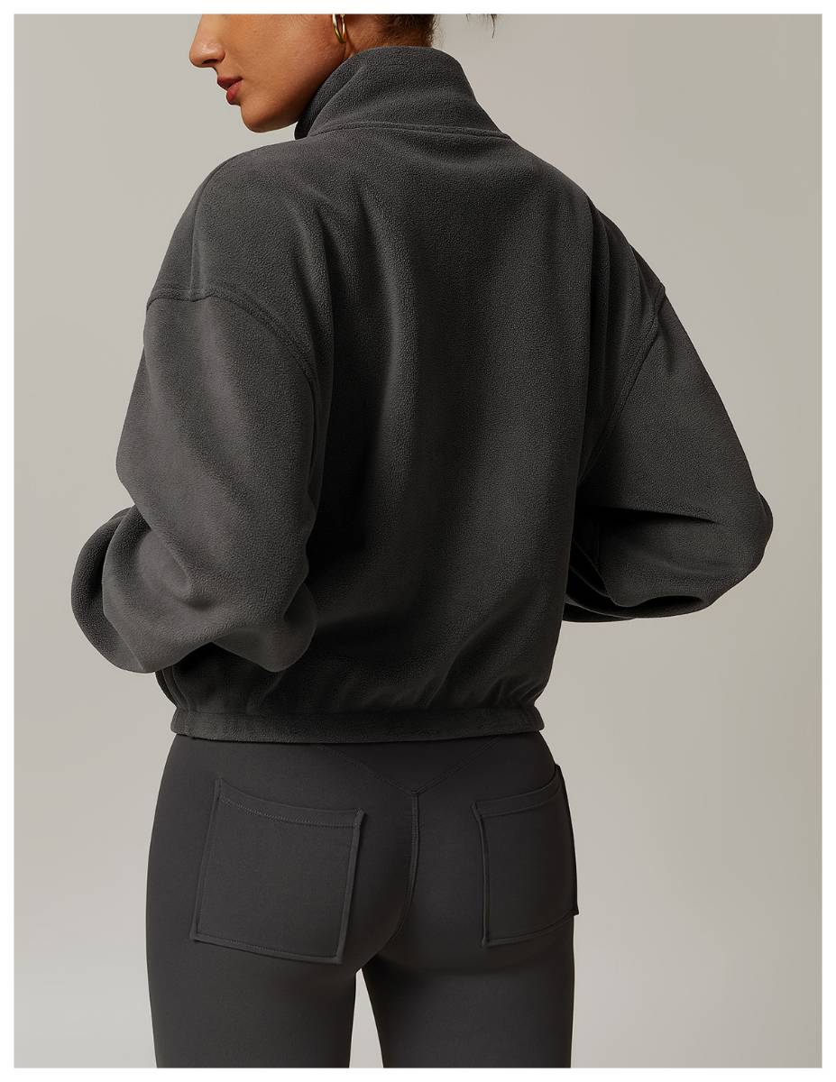 Womens Casual Cropped 95% polyester 5% spandex Jacket Z-8921 print logo 40