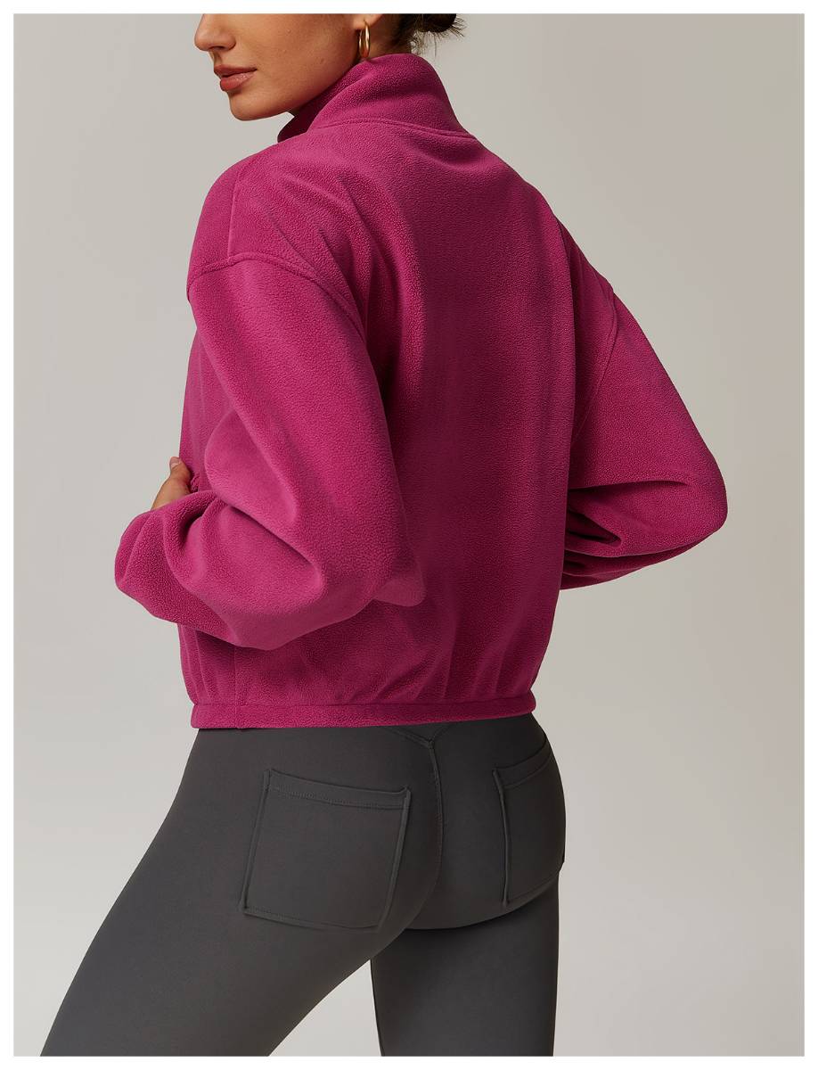 Womens Casual Cropped 95% polyester 5% spandex Jacket Z-8921 print logo 36