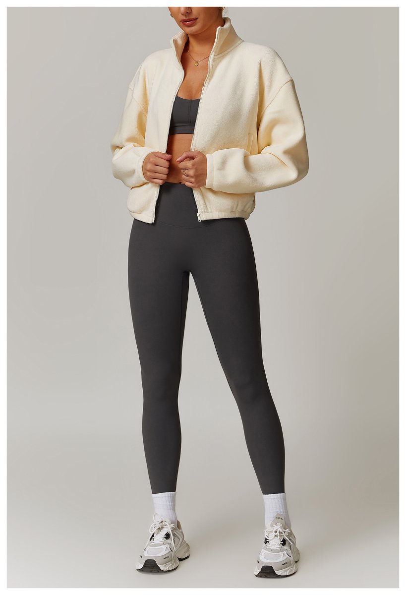 Womens Casual Cropped 95% polyester 5% spandex Jacket Z-8921 print logo 33