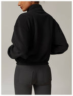 Womens Casual Cropped 95% polyester 5% spandex Jacket Z-8921 print logo 45