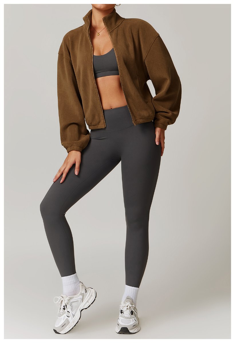 Womens Casual Cropped 95% polyester 5% spandex Jacket Z-8921 print logo 27