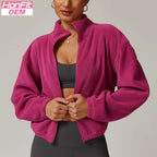 Womens Casual Cropped 95% polyester 5% spandex Jacket Z-8921 print logo 16