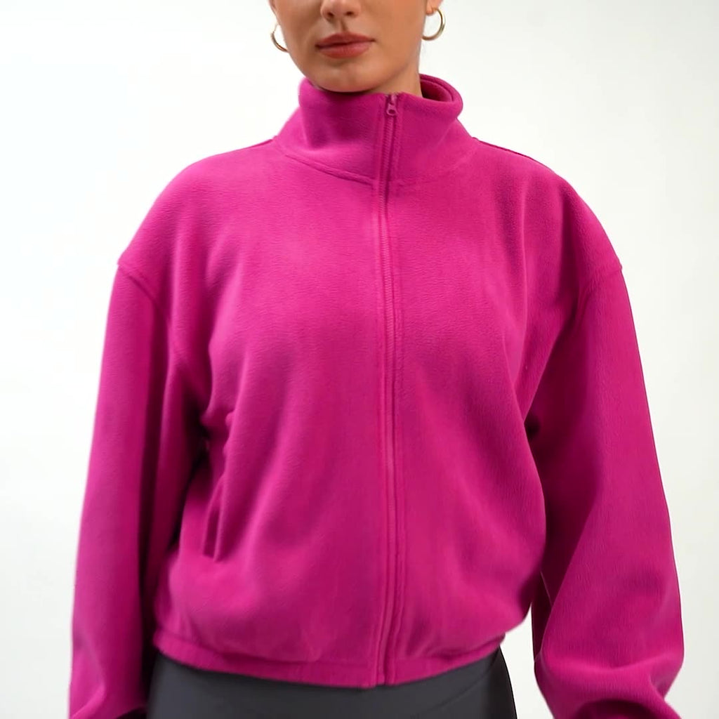Womens Casual Cropped 95% polyester 5% spandex Jacket Z-8921 print logo 8