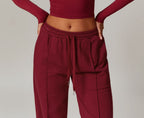 Womens Sportswear Workout 83%cotton 17%polyester Pants Z-8933 print logo 21