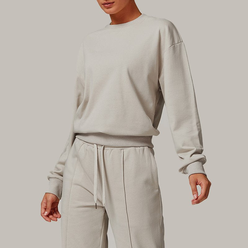 Womens Activewear Fitness 83%cotton 17%polyester Sweatshirt Z-8933 print logo 13