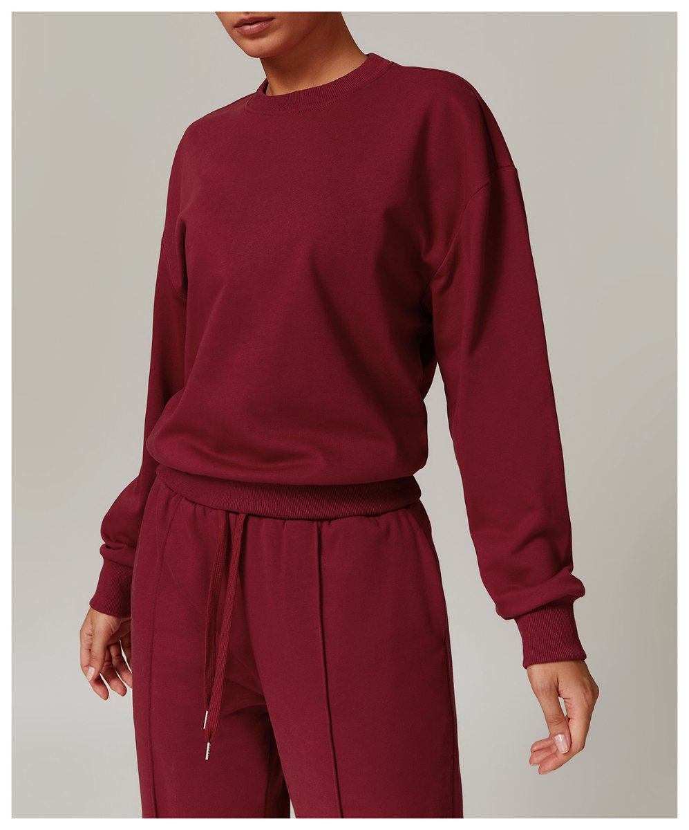 Womens Activewear Fitness 83%cotton 17%polyester Sweatshirt Z-8933 print logo 33