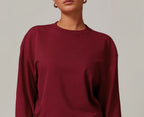 Womens Activewear Fitness 83%cotton 17%polyester Sweatshirt Z-8933 print logo 18