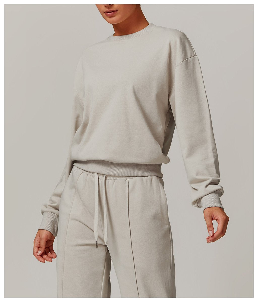 Womens Activewear Fitness 83%cotton 17%polyester Sweatshirt Z-8933 print logo 23