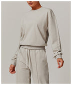 Womens Activewear Fitness 83%cotton 17%polyester Sweatshirt Z-8933 print logo 23
