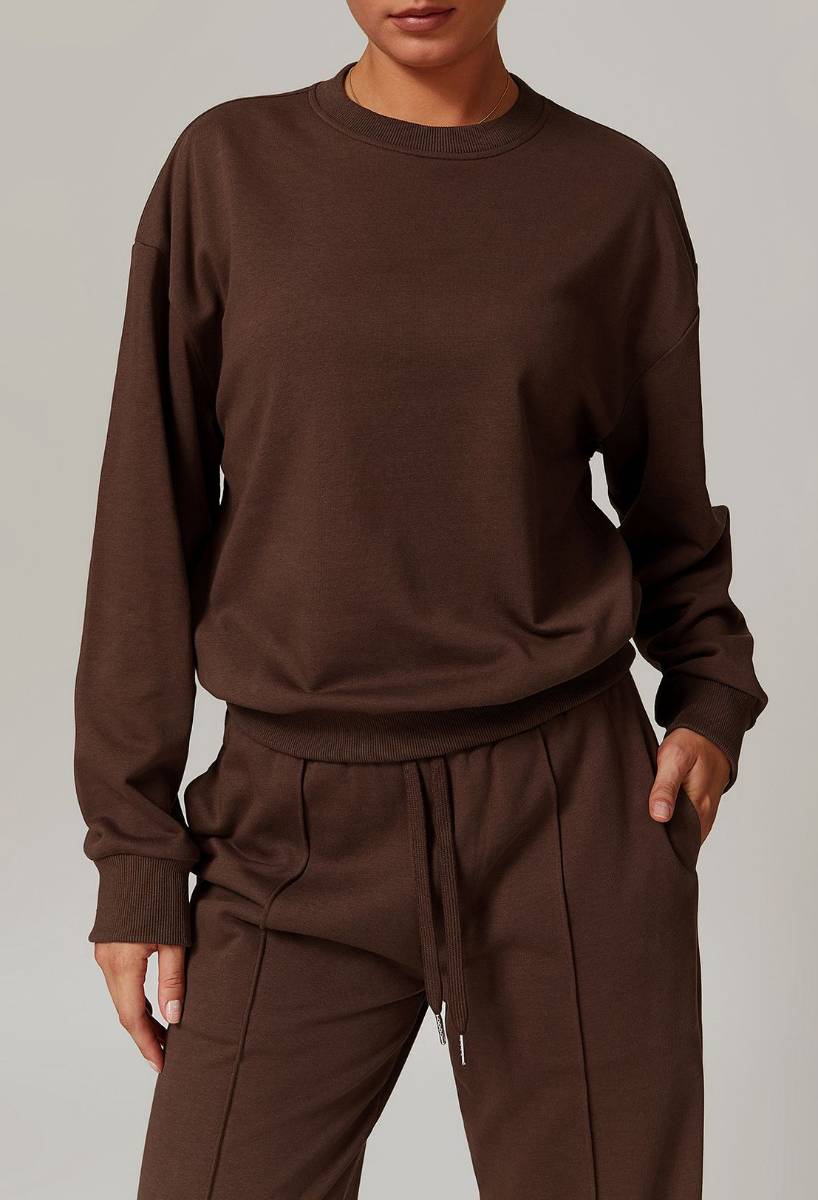 Womens Activewear Fitness 83%cotton 17%polyester Sweatshirt Z-8933 print logo 27