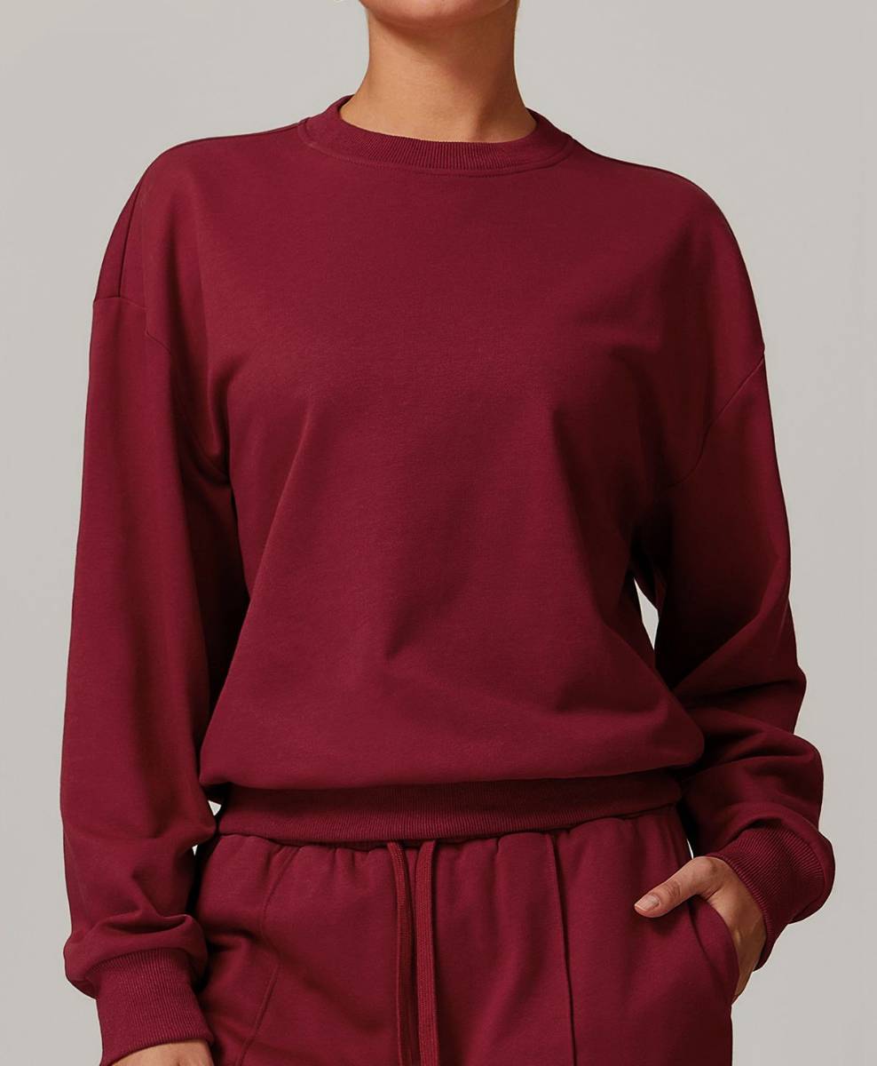 Womens Activewear Fitness 83%cotton 17%polyester Sweatshirt Z-8933 print logo 8
