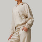 Womens Casual Activewear 42% rayon cotton 50% polyester 8% spandex Hoodie Z-8952 print logo 17
