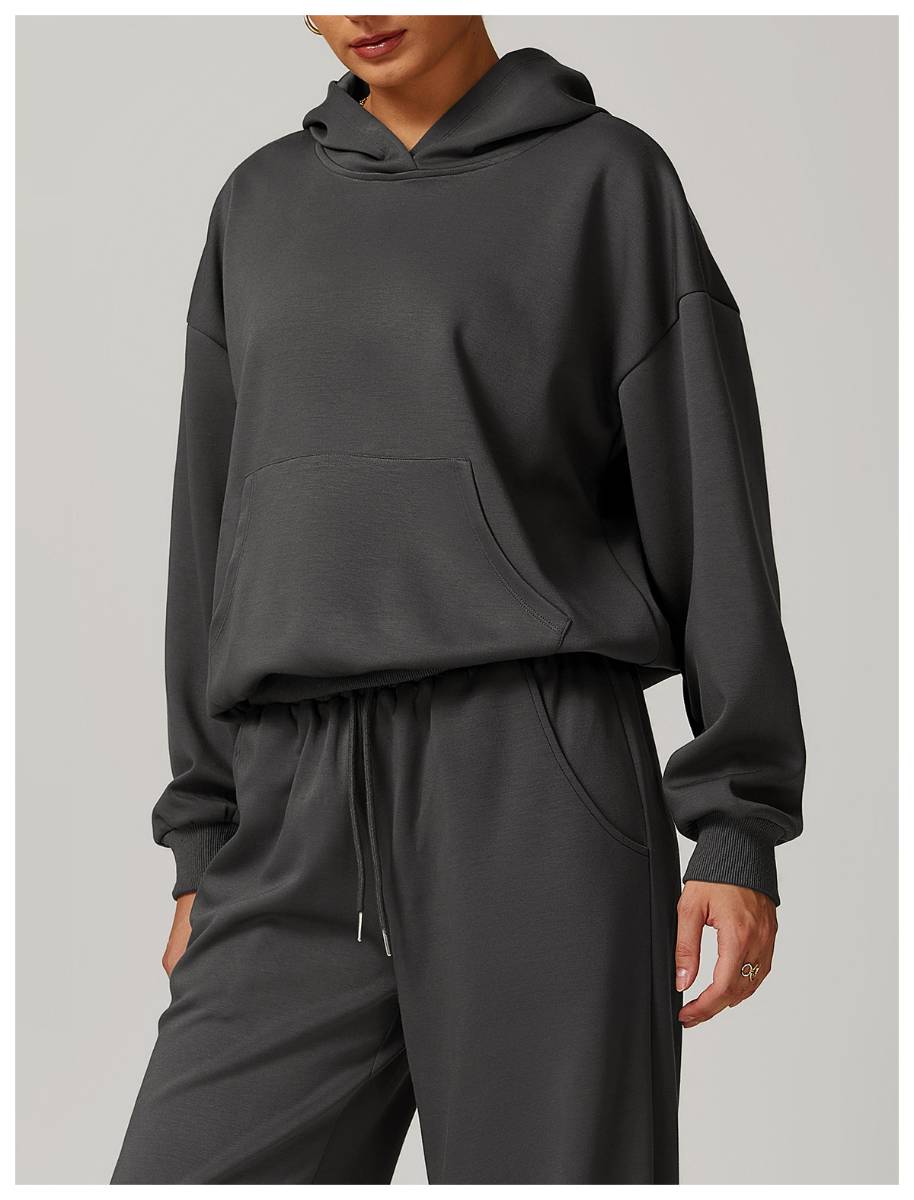 Womens Casual Activewear 42% rayon cotton 50% polyester 8% spandex Hoodie Z-8952 print logo 25