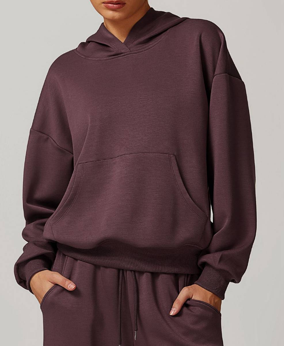 Womens Casual Activewear 42% rayon cotton 50% polyester 8% spandex Hoodie Z-8952 print logo 9