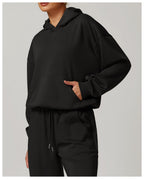 Womens Casual Activewear 42% rayon cotton 50% polyester 8% spandex Hoodie Z-8952 print logo 46