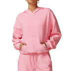 Womens Casual Activewear 42% rayon cotton 50% polyester 8% spandex Hoodie Z-8952 print logo 10