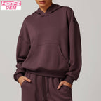 Womens Casual Activewear 42% rayon cotton 50% polyester 8% spandex Hoodie Z-8952 print logo 14