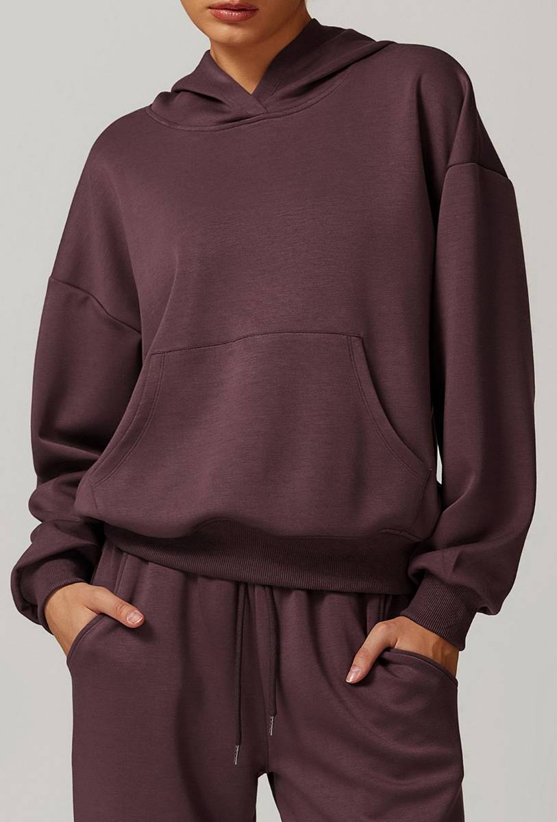 Womens Casual Activewear 42% rayon cotton 50% polyester 8% spandex Hoodie Z-8952 print logo 39