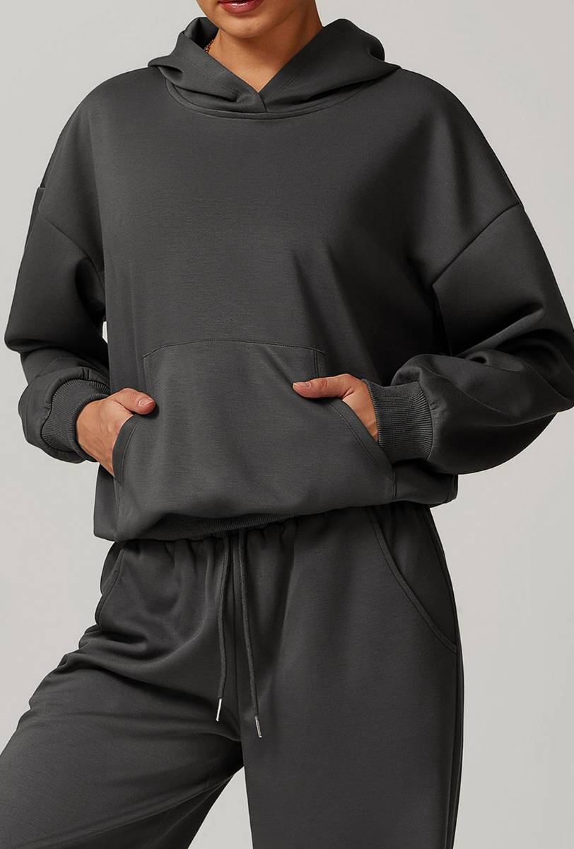 Womens Casual Activewear 42% rayon cotton 50% polyester 8% spandex Hoodie Z-8952 print logo 24