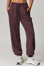 Womens Sports Fitness 42% rayon cotton 50% polyester 8% spandex Joggers Z-8952 print logo 41