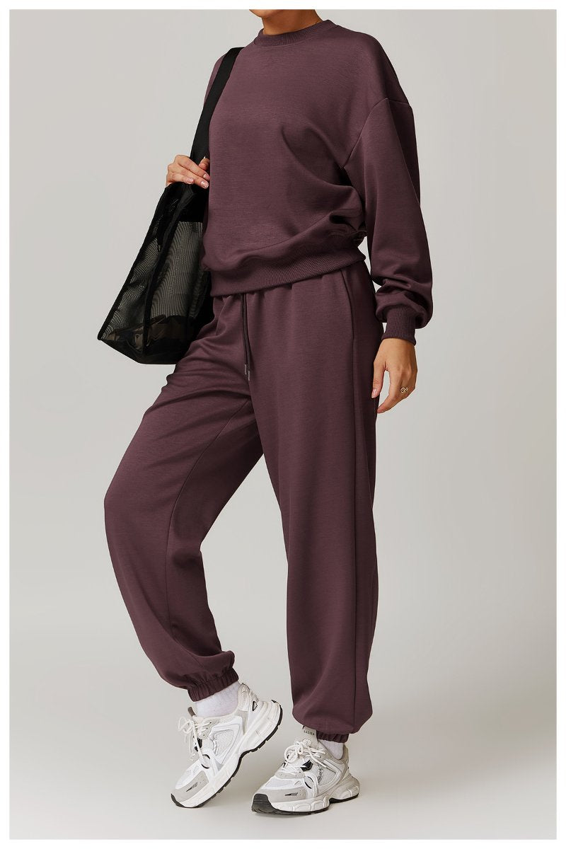 Womens Sports Fitness 42% rayon cotton 50% polyester 8% spandex Joggers Z-8952 print logo 45