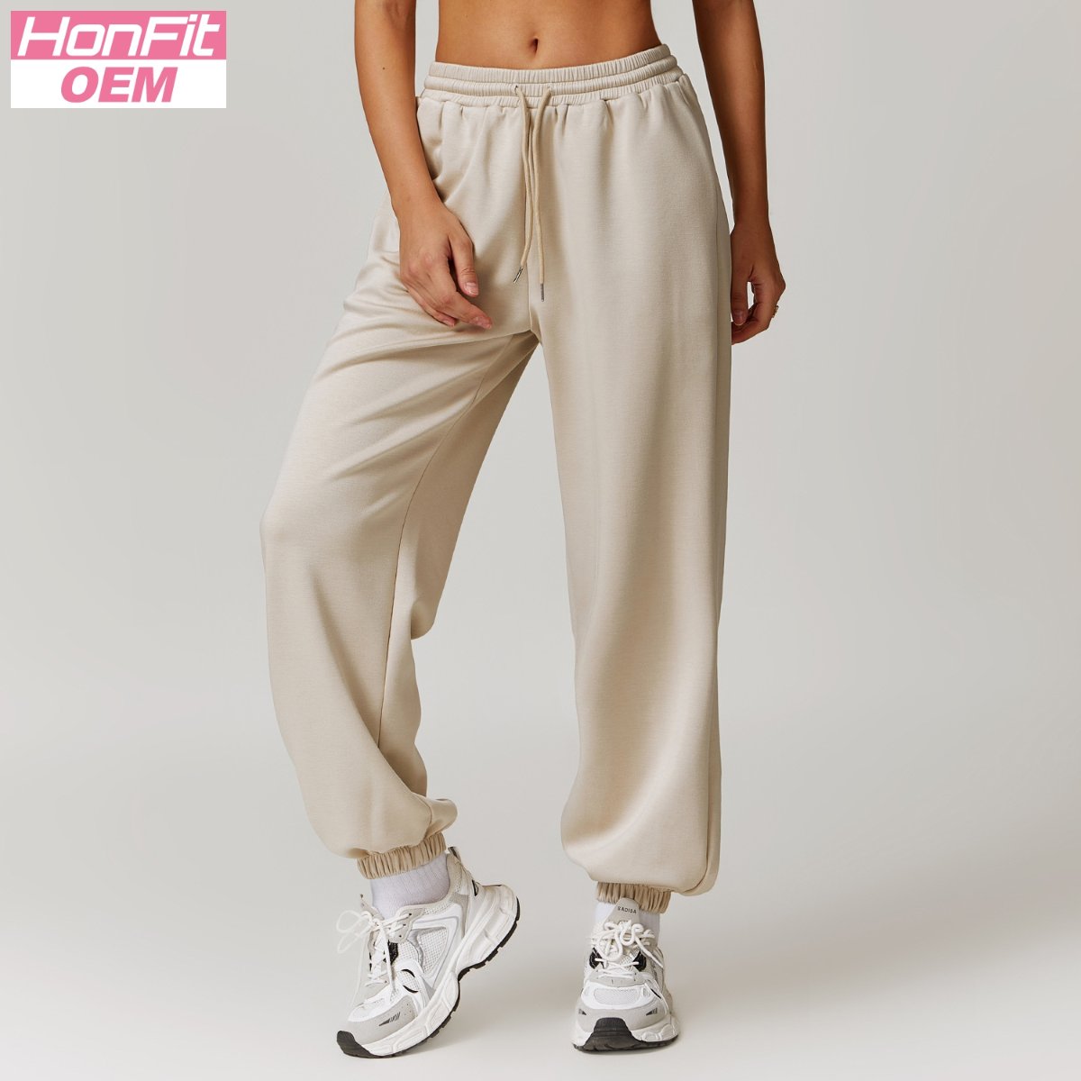 Womens Sports Fitness 42% rayon cotton 50% polyester 8% spandex Joggers Z-8952 print logo 13