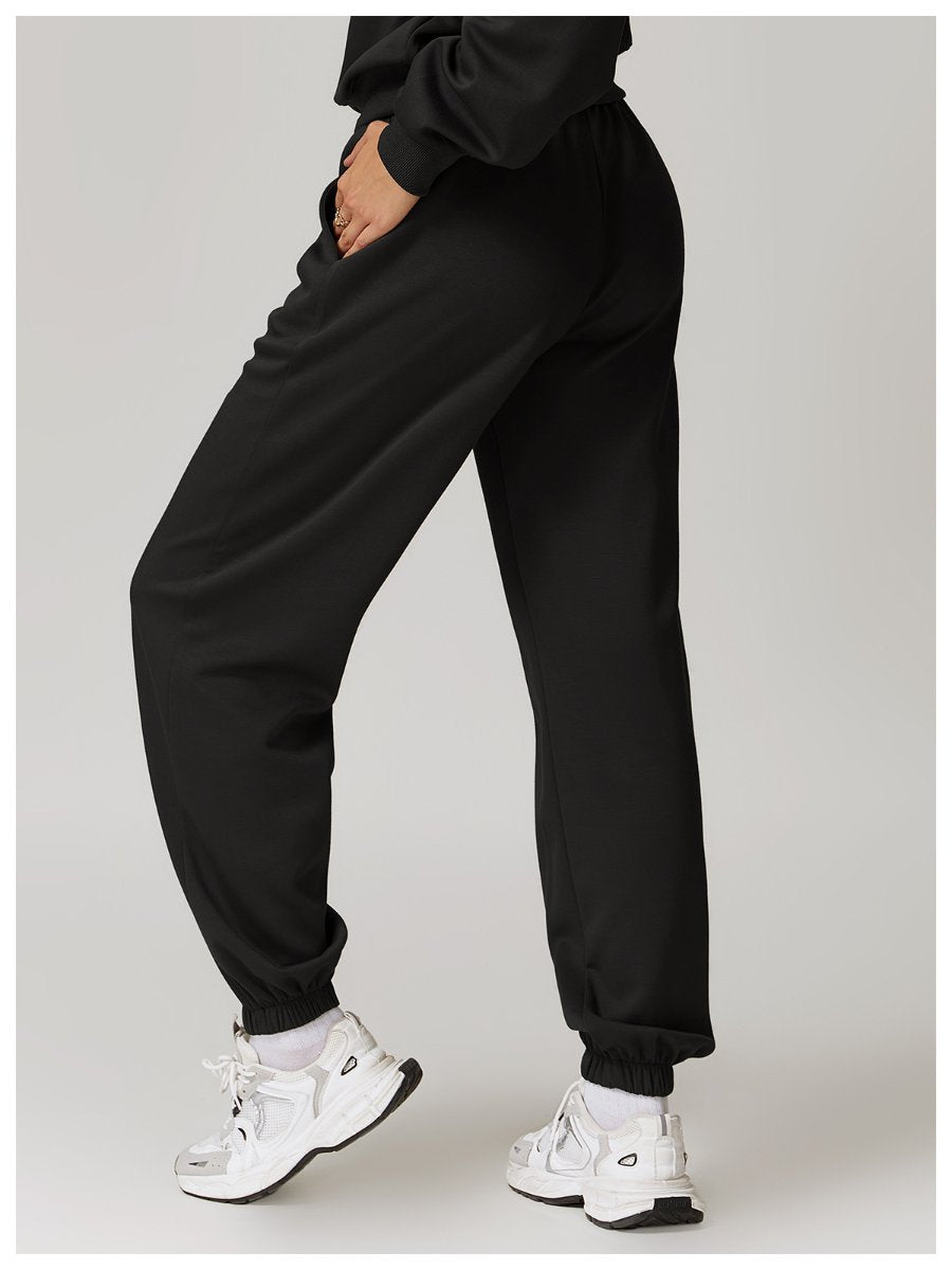 Womens Sports Fitness 42% rayon cotton 50% polyester 8% spandex Joggers Z-8952 print logo 50