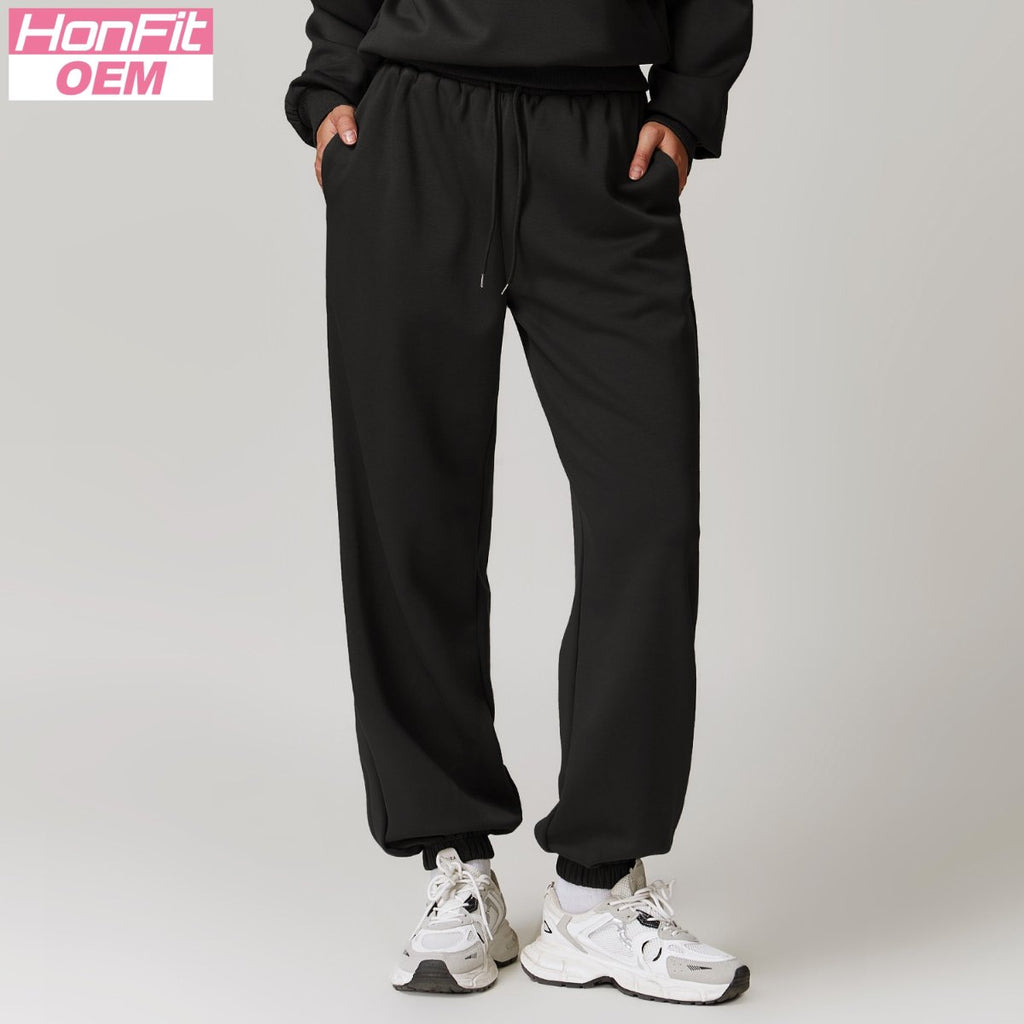 Womens Sports Fitness 42% rayon cotton 50% polyester 8% spandex Joggers Z-8952 print logo 10
