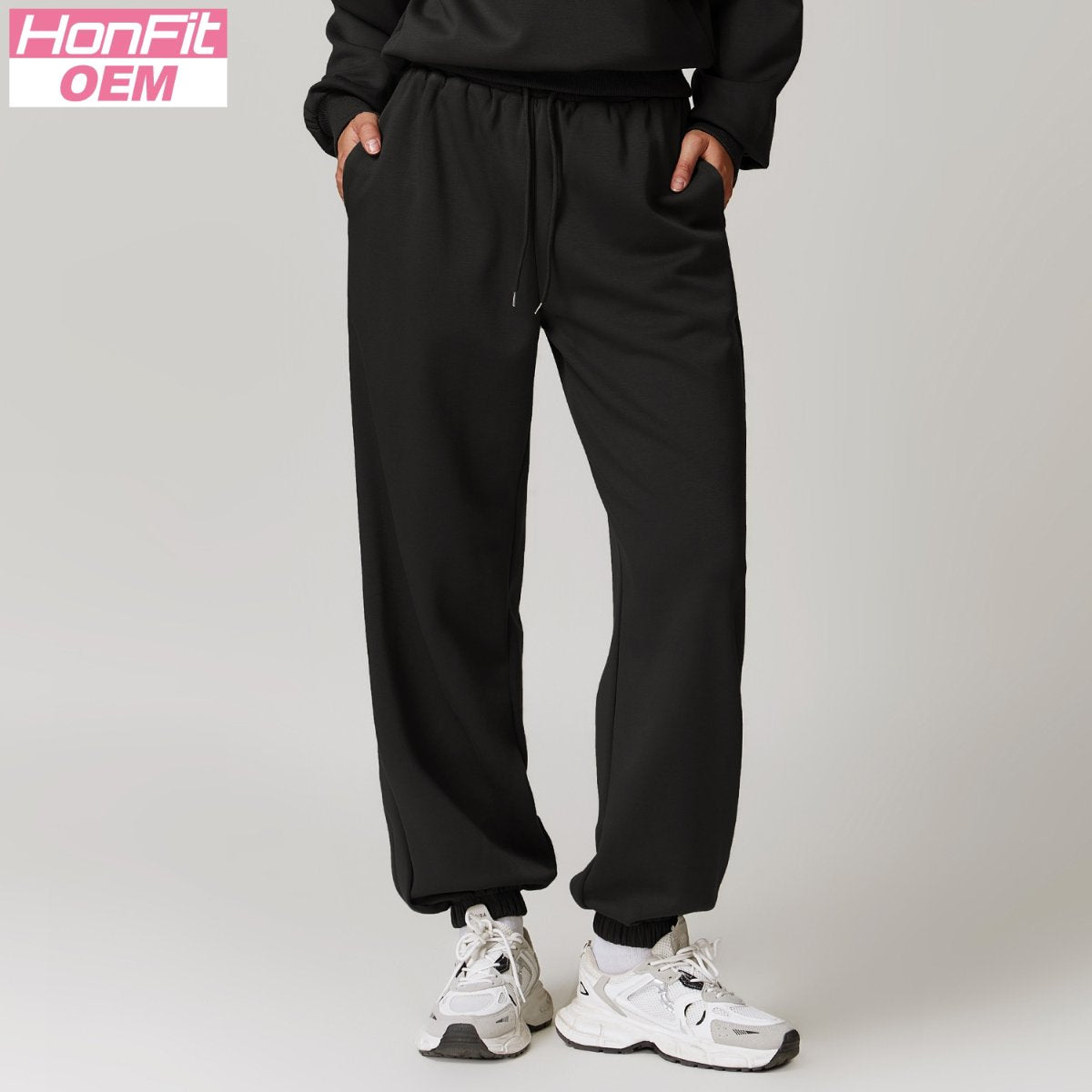 Womens Sports Fitness 42% rayon cotton 50% polyester 8% spandex Joggers Z-8952 print logo 10