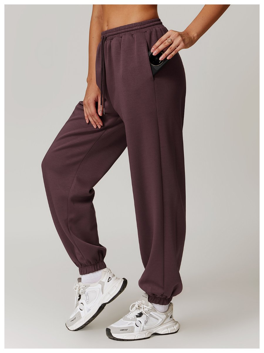 Womens Sports Fitness 42% rayon cotton 50% polyester 8% spandex Joggers Z-8952 print logo 42