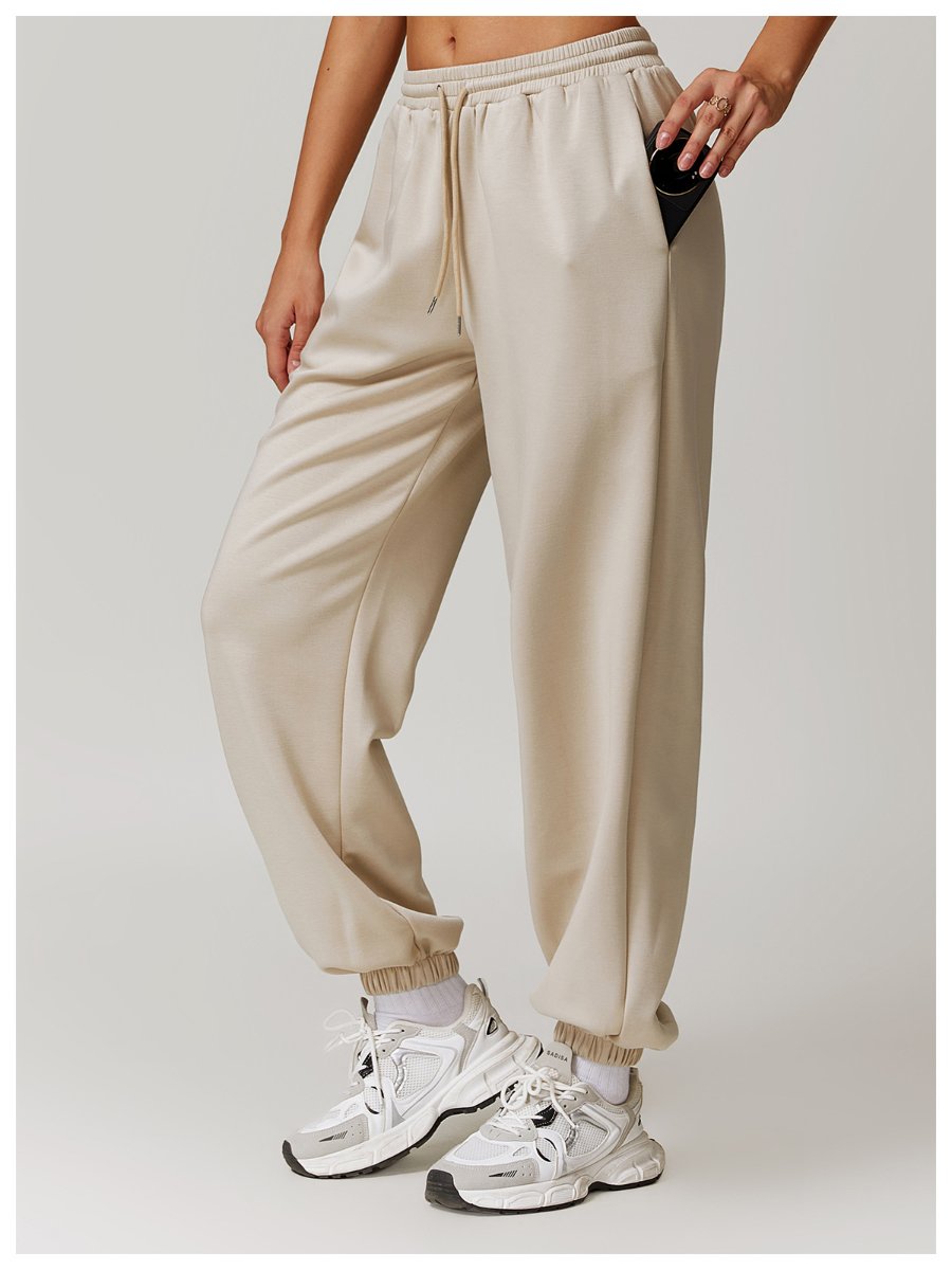 Womens Sports Fitness 42% rayon cotton 50% polyester 8% spandex Joggers Z-8952 print logo 30