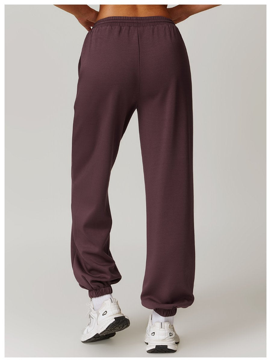 Womens Sports Fitness 42% rayon cotton 50% polyester 8% spandex Joggers Z-8952 print logo 43