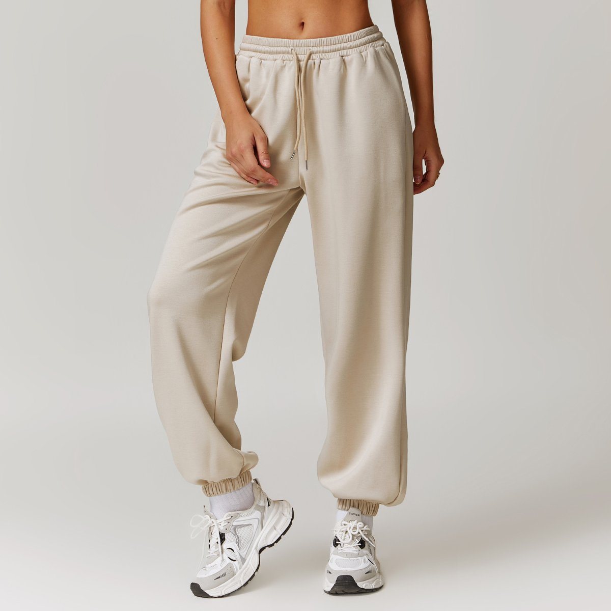 Womens Sports Fitness 42% rayon cotton 50% polyester 8% spandex Joggers Z-8952 print logo 7