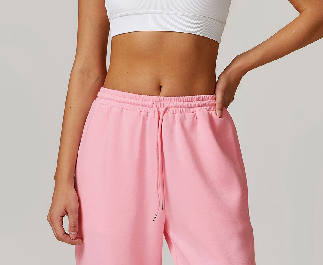 Womens Sports Fitness 42% rayon cotton 50% polyester 8% spandex Joggers Z-8952 print logo 20
