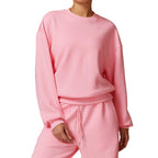 Womens Casual Fitness 42% rayon cotton 50% polyester 8% spandex Sweatshirt Z-8952 print logo 9